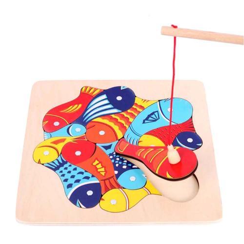 Pêche Magnétique En Bois Puzzle Jouet Puzzle Pour Enfants Amusant J... on Productcaster.