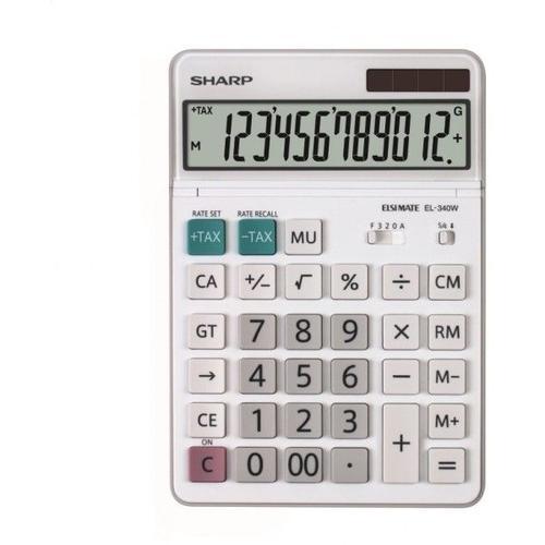 Calculatrice Sharp, EL 320W, white, table, 12-digit on Productcaster.