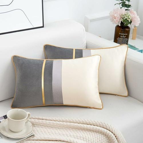 Housses De Coussin Rectangle Moderne Taies D'oreiller Longues Et So... on Productcaster.