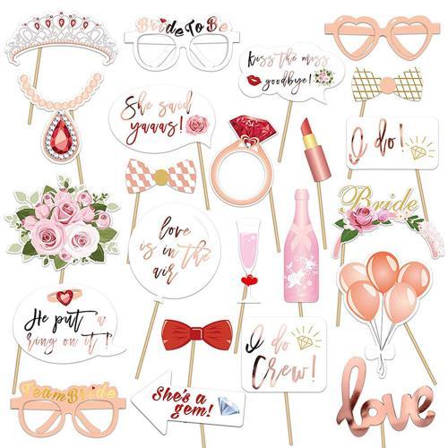 Accessoires de photomaton pour enterrement de vie de jeune fille, 2... on Productcaster.