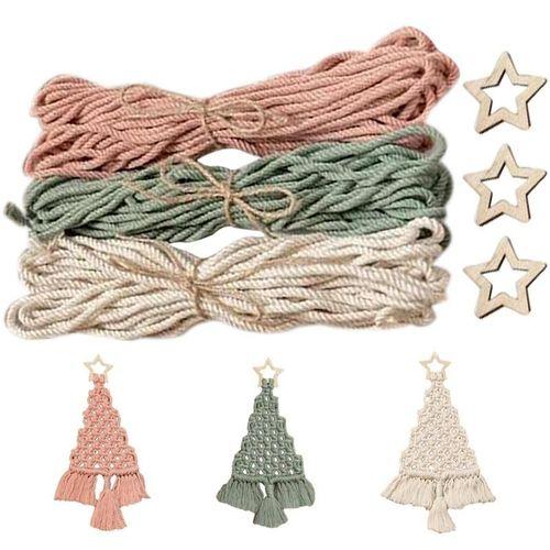 Arbre de noël à suspendre soi-même, Kit de macramé, fournitures tis... on Productcaster.