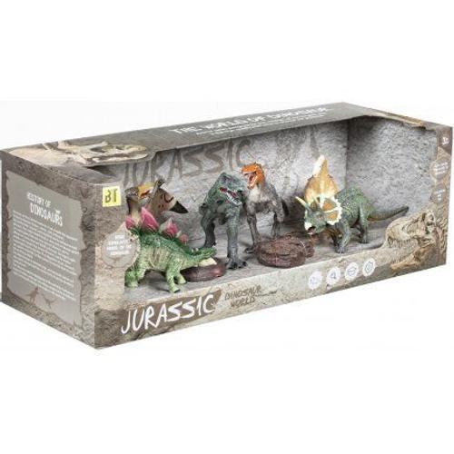 Coffret De 6 Dinosaures + 2 Accessoires - Figurine Animaux Prehisto... on Productcaster.