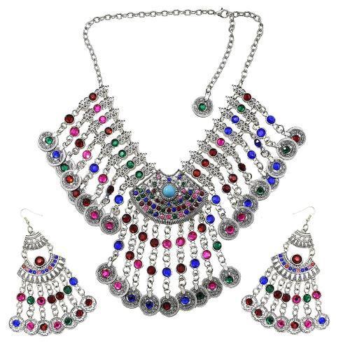 Ensemble De Bijoux Ethniques Colorés En Cristal Pour Femmes, Collie... on Productcaster.