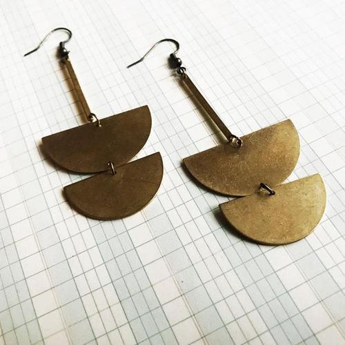 Boucles D'oreilles Pendantes En Laiton Pour Femmes, Demi-Vachette, ... on Productcaster.