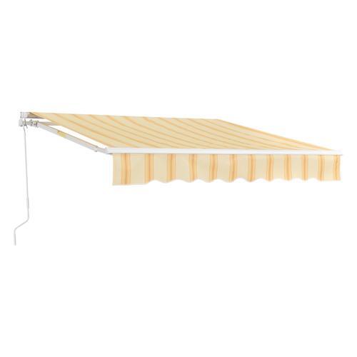 Store Banne Avec Manivelle 250 X 200 Cm Jaune Blanc Helloshop26 03_... on Productcaster.