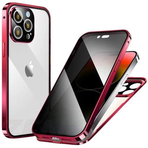 Coque Magnétique 360o Verre Confidentialité Écran Pour Iphone 15 Ro... on Productcaster.