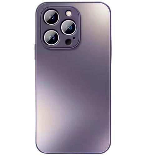 Coque En Verre Mat Pour Iphone 12 Pro Violet on Productcaster.