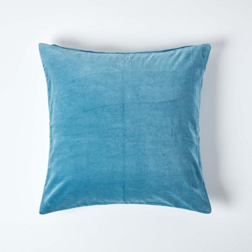 Housse De Coussin En Velours Bleu 60 X 60 Cm on Productcaster.