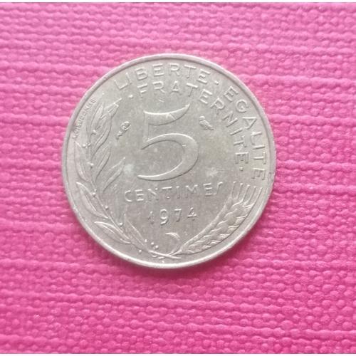 Piece De 5 Centimes De Franc 1974 on Productcaster.