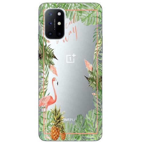 Coque Oneplus 8t Tropical Day Flamant Ananas Summer on Productcaster.