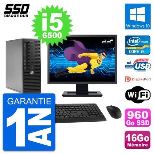 PC HP ProDesk 400 G3 SFF Ecran 22" i5-6500 RAM 16Go SSD 960Go Windo... (Reconditionné) on Productcaster.