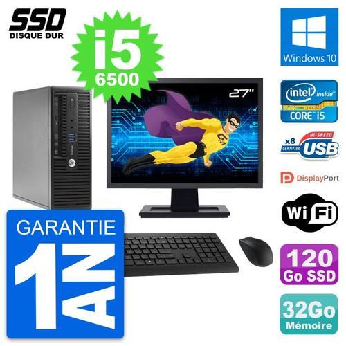 PC HP ProDesk 400 G3 SFF Ecran 27" i5-6500 RAM 32Go SSD 120Go Windo... (Reconditionné) on Productcaster.