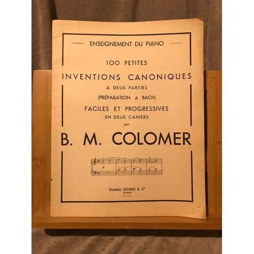 B.-M. Colomer 100 Petites Inventions Canoniques Cahier N°1 Partitio... on Productcaster.