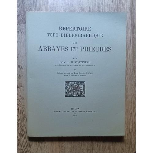 Répertoire Topo-Bibliographique Des Abbayes Et Prieurés - Iii on Productcaster.