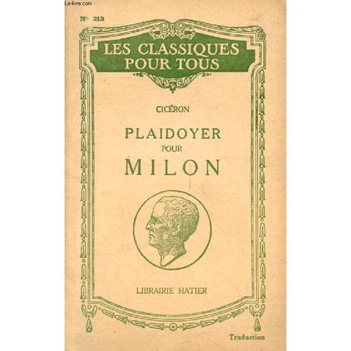 Plaidoyer Pour T.A. Milon (In Extenso) (Traduction) (Les Classiques... on Productcaster.