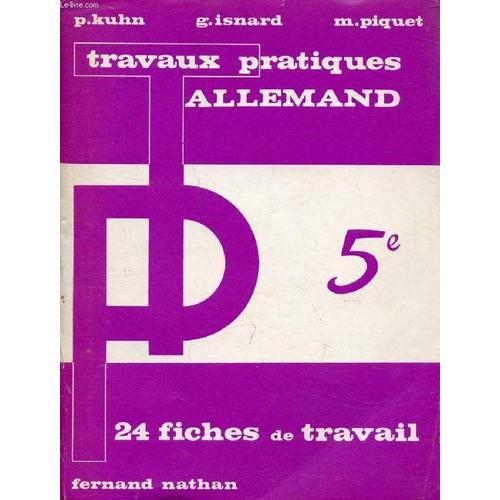 Travaux Pratiques Allemand. 5e. 24 Fiches De Travail on Productcaster.