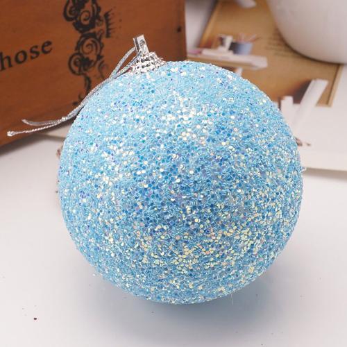 Boule De Sapin De Noël Colorée À Paillettes, 8cm, Décoration De Jar... on Productcaster.