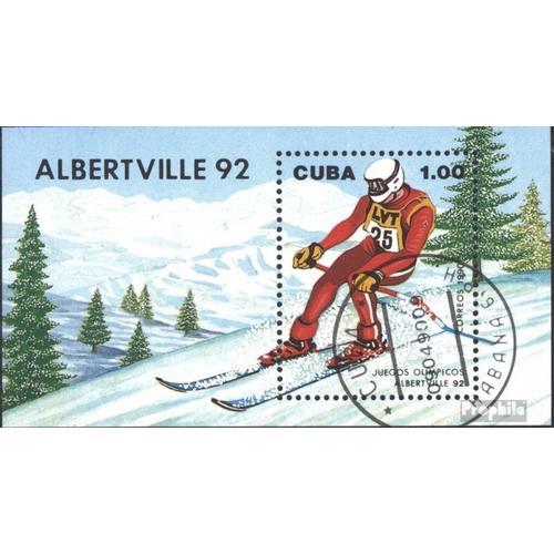 Cuba Bloc 119 Oblitéré 1990 Jeux Olympiques D'hiver ?92 on Productcaster.