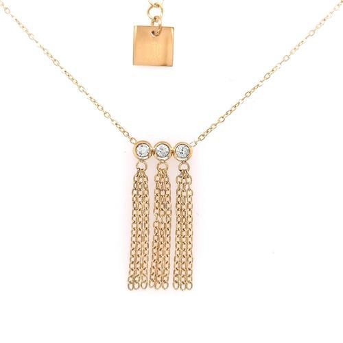 Collier Zag Bijoux Acier Doré Oz on Productcaster.