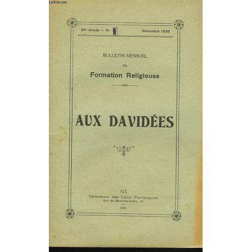 Aux Davidees. Bulletin Mensuel De Formation Religieuse N°3. Decembr... on Productcaster.