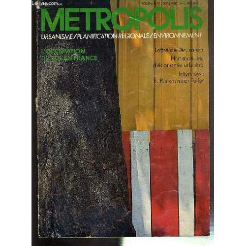 Metropolis - N°7 - Septembre 1975 - Volume Ii - L Occupation Du Sol... on Productcaster.