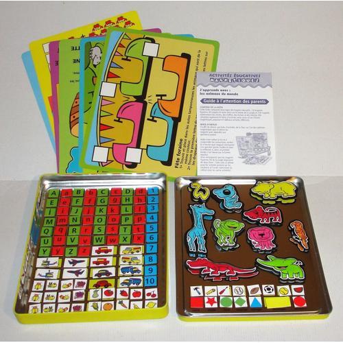 Activites Educatives Magnetiques Boite Metal Alphabet Chiffres Et D... on Productcaster.