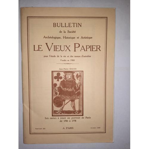 Bulletin "Le Vieux Papier" N°310-Rois Mages, Cartes À Jouer, Imager... on Productcaster.