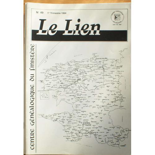 Le Lien Du Centre Généalogique Du Finistère - Numéro 49 De 1er Trim... on Productcaster.