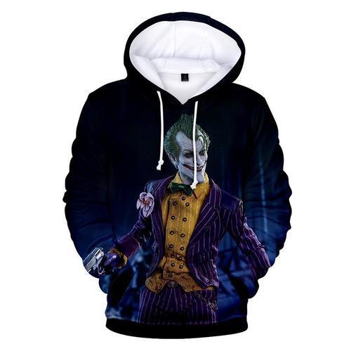 Le Joker Thème Imprime Sweat A Capuche Adult Et Enfant De Marque Ma... on Productcaster.