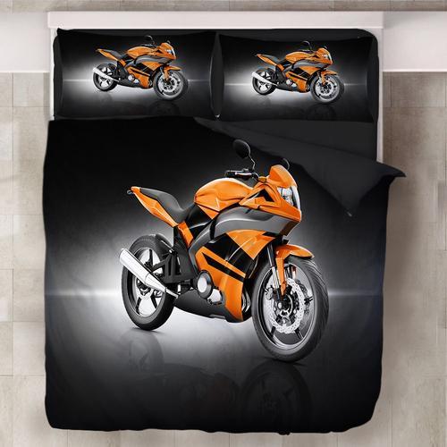 Moto Parure De Couette De Marque:1 Housse De Couette + 1 Drap Houss... on Productcaster.