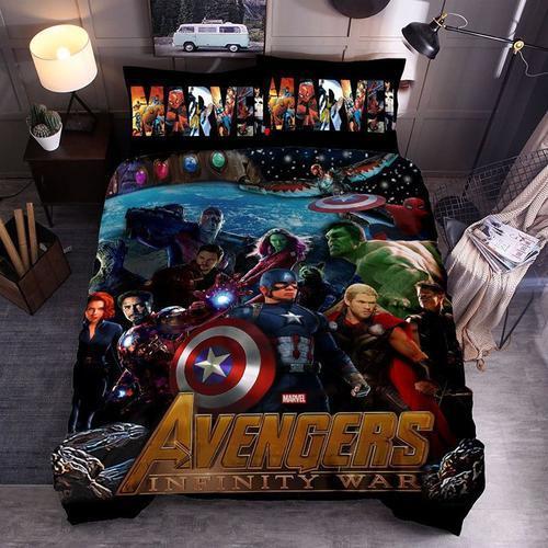 Avengers De Marvel Parure De Couette 3d Imprimés Polyester Housse D... on Productcaster.