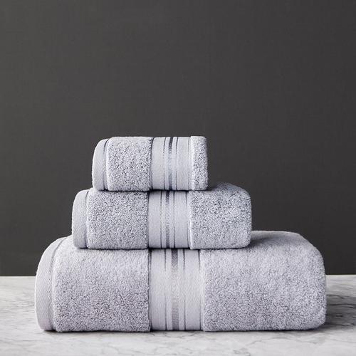 Ensemble de serviettes de bain et de visage en coton égyptien, au c... on Productcaster.