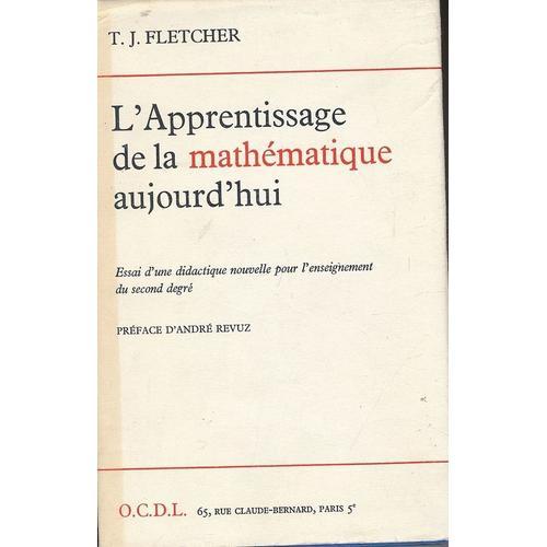 L'apprentissage De La Mathématique Aujourd'hui. Essai D'une Didacti... on Productcaster.