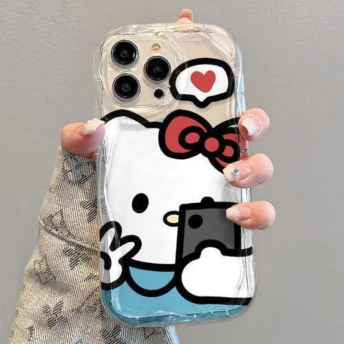 Sanurgente-Coque De Téléphone Selfie Hello Kitty Gel De Pton Transp... on Productcaster.