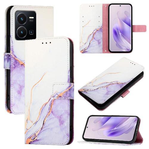 Étui Pour Vivo Y77 5g/Vivo Y77e 5g Bicelle Cuir Pu Motif De Marbre ... on Productcaster.