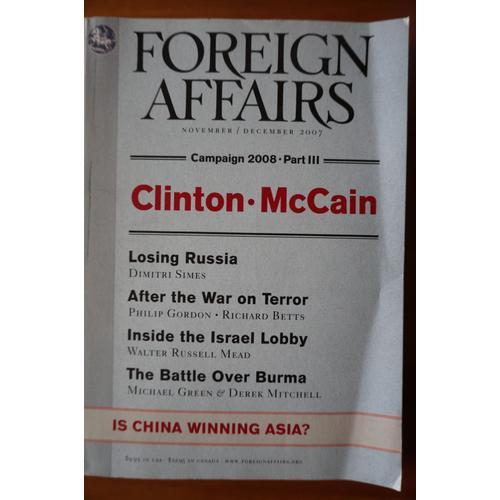 Foreign Affairs - Volume 86 - Number 6 - Clinton / Mccain on Productcaster.