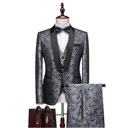 (Veste+Pantalon+Gilet)Costume Homme 3 Pièces Mariage Business Slim ... on Productcaster.