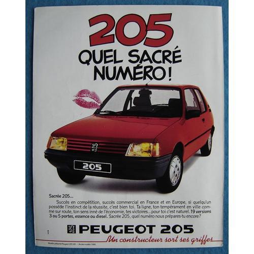 Publicité Papier - Voiture Peugeot 205 Xr De 1985 on Productcaster.