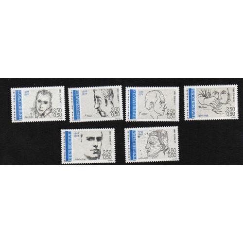 Lot De 6 Timbres Personnages Célèbres 1991 on Productcaster.