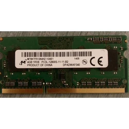 Micron 4 Go DDR3-1866 SODIMM rapide PC3L-14900S 204 Broches MT8KTF5... on Productcaster.