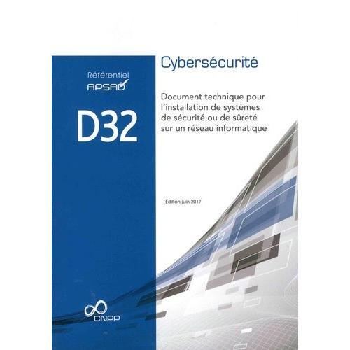 Référentiel Apsad D32 Cybersécurité - Document Technique Pour L'ins... on Productcaster.