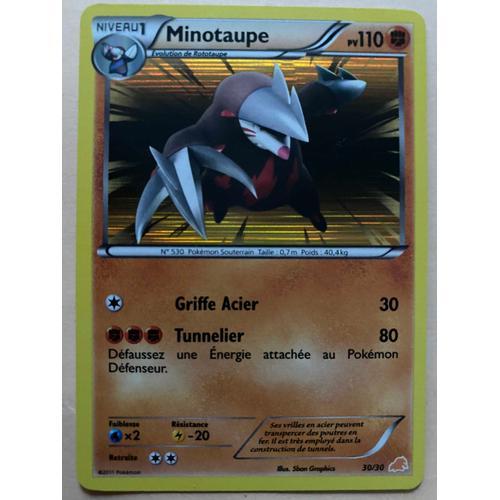 Carte Pokémon Rare Minotaupe 110pv Holo 30/30 on Productcaster.