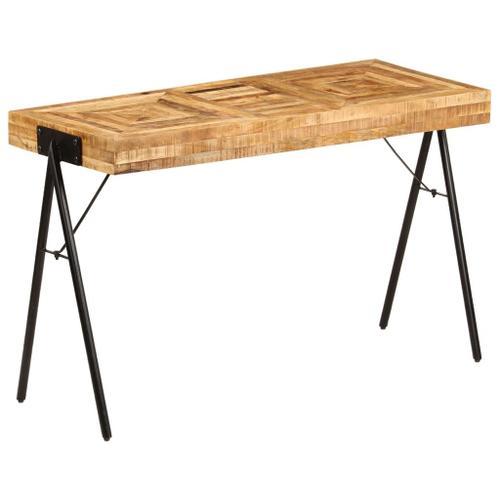 Vidaxl Table À Écrire Bois De Manguier Massif 118 X 50 X 75 Cm on Productcaster.