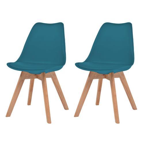 Vidaxl Chaises De Salle À Manger 2 Pcs Turquoise Plastique on Productcaster.