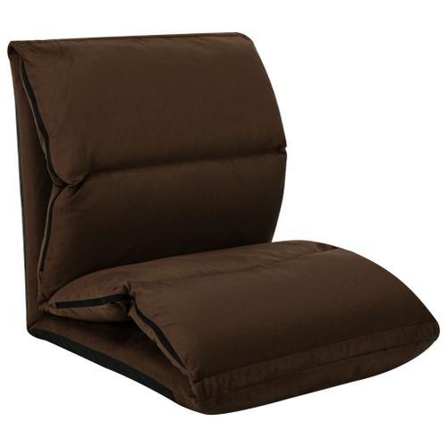 Vidaxl Chaise Pliable De Sol Marron Microfibre on Productcaster.