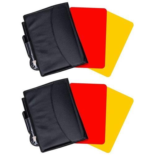 Lot De 2 Jeux Cartes D'arbitre Football, Rouges Et Jaunes D'avertis... on Productcaster.