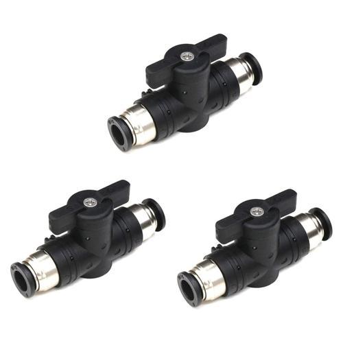 6 Mm Push Connect Valve Ball Air Flow Control Quick Tube Fittings 3... on Productcaster.