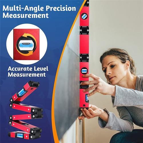 Niveau Pliable Multifonction De 28 Pouces, Outil Mesure Avec 4 Bull... on Productcaster.