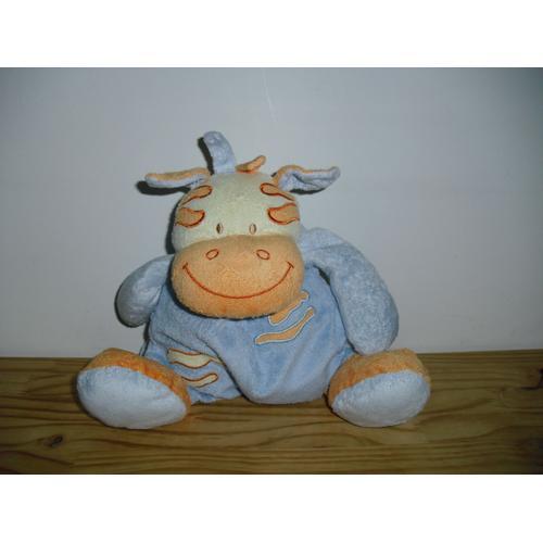 Doudou Vache Dou Kidou Bleu Et Orange on Productcaster.