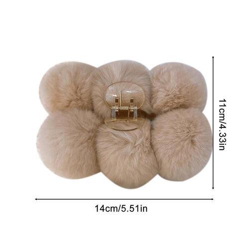 Pince À Cheveux En Peluche, Fausse Fourrure De Lapin D'hiver, Acces... on Productcaster.